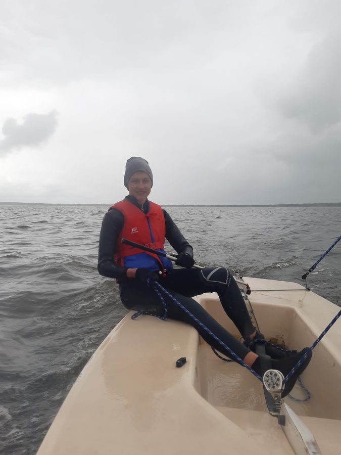 Ihor Melashchenko sailing on open water