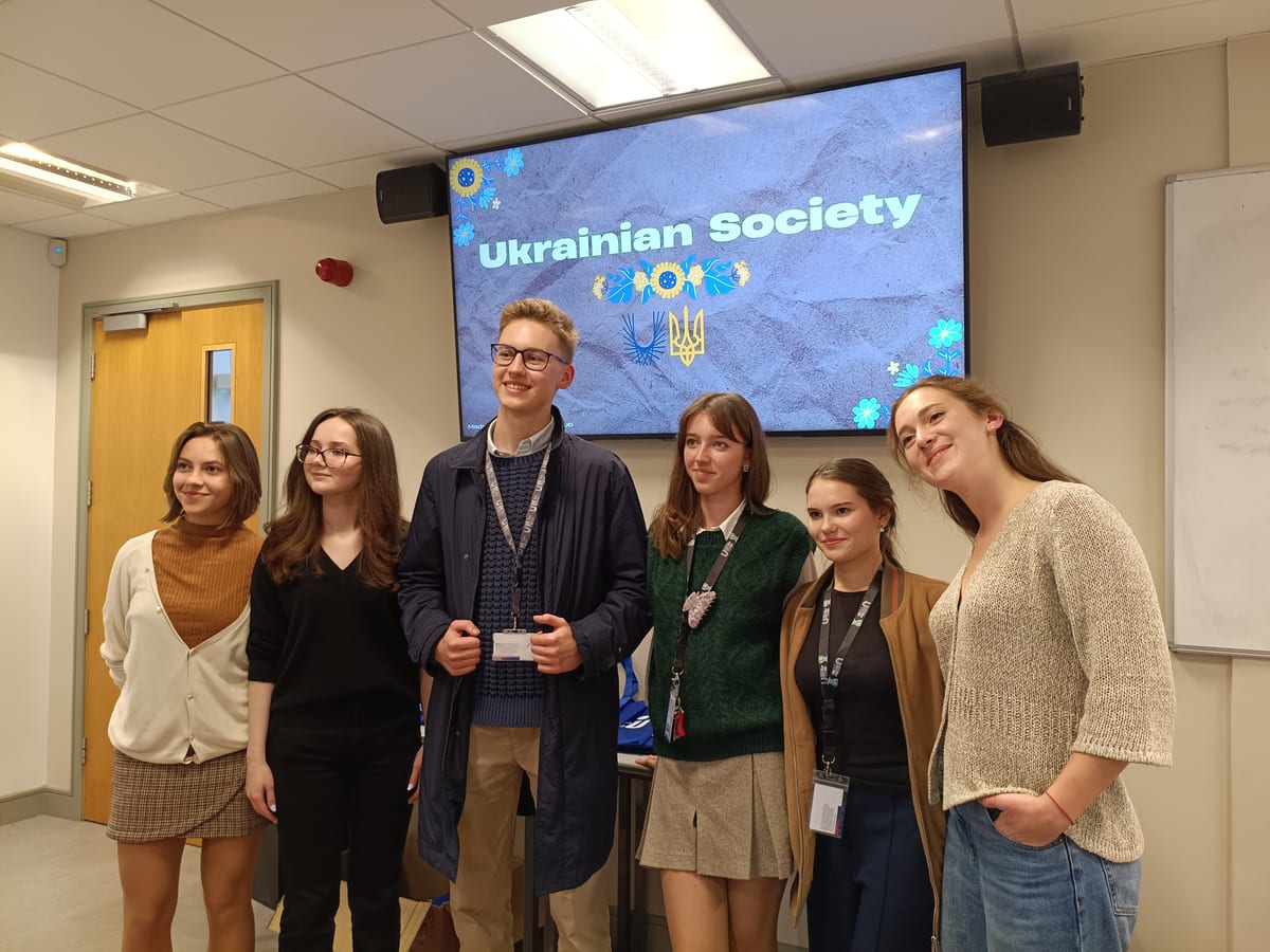 Ihor Melashchenko with members of the SETU Ukrainian Society